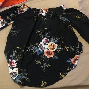 Black Flower Top